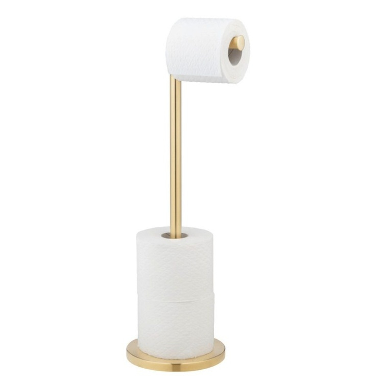 Space-saving toilet paper holder, TWO IN ONE, H 55 cm, Gold in the group Storage / Bathroom storage at SmartaSaker.se (42425)