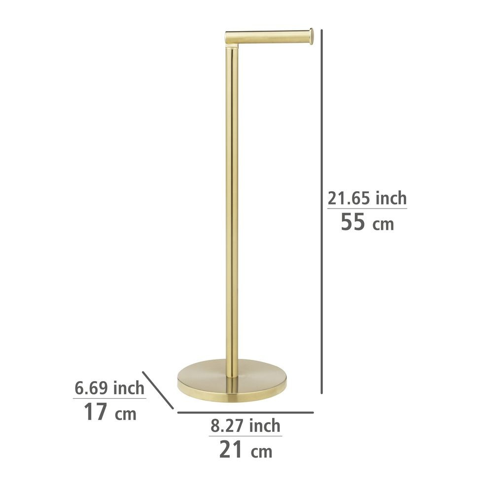 Space-saving toilet paper holder, TWO IN ONE, H 55 cm, Gold in the group Storage / Bathroom storage at SmartaSaker.se (42425)