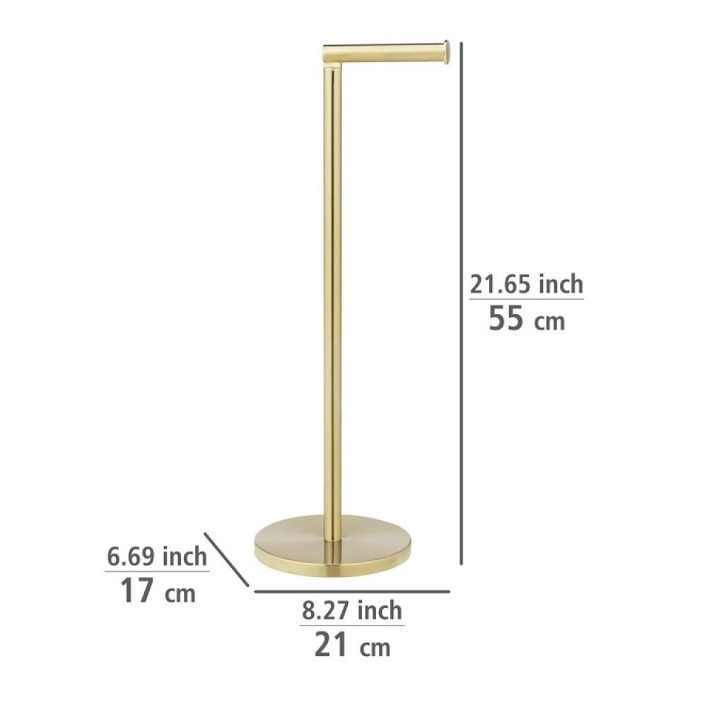 Space-saving toilet paper holder, TWO IN ONE, H 55 cm, Gold in the group Storage / Bathroom storage at SmartaSaker.se (42425)