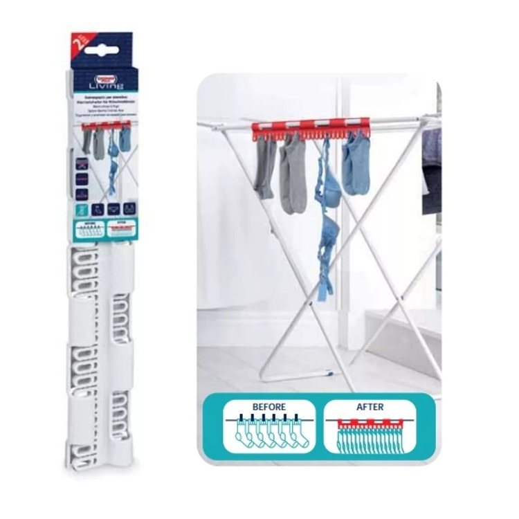 Space saving clothes airer, Set of 2, SALVASPAZIO, 40 cm, White in the group Storage / Laundry and care / Drying racks at SmartaSaker.se (42426)