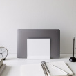 Space Saving Storage, TOWER SLIM LAPTOP STAND, Yamazaki, White Space Saving Storage, TOWER SLIM LAPTOP STAND, Yamazaki, White