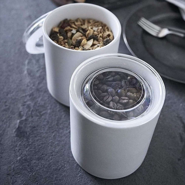 Ceramic Canister with lid, YAMAZAKI TOWER LARGE CANISTER, Ø 10,5 x H 12 cm in the group Storage / Kitchen storage / Storage jars at SmartaSaker.se (42428)