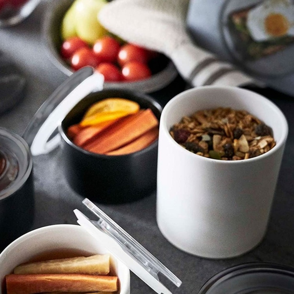 Ceramic Canister with lid, YAMAZAKI TOWER LARGE CANISTER, Ø 10,5 x H 12 cm in the group Storage / Kitchen storage / Storage jars at SmartaSaker.se (42428)