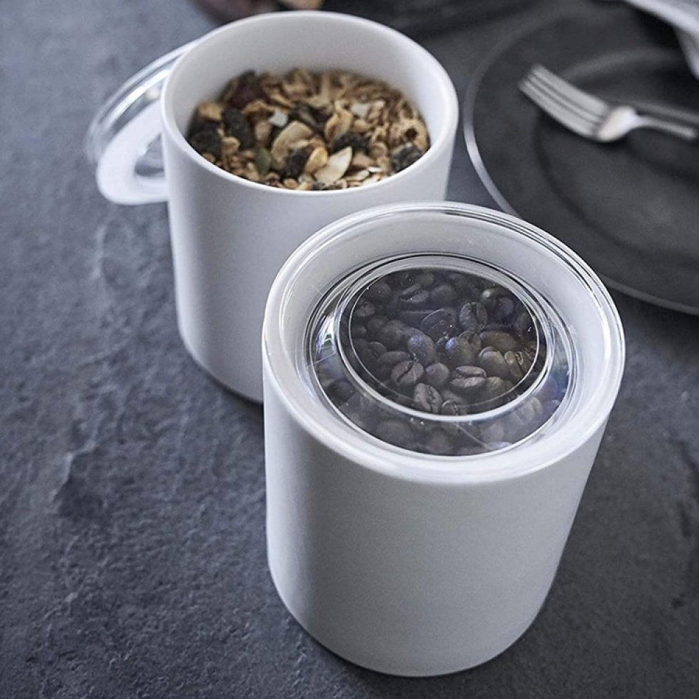 Ceramic Canister with lid, YAMAZAKI TOWER LARGE CANISTER, Ø 10,5 x H 12 cm in the group Storage / Kitchen storage / Storage bins and jars at SmartaSaker.se (42428)