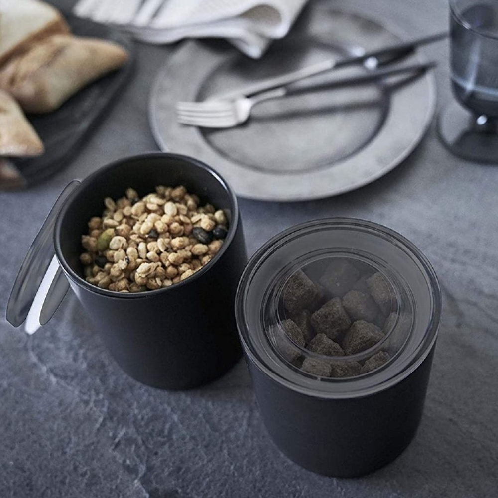 Ceramic Canister with lid, YAMAZAKI TOWER LARGE CANISTER, Ø 10,5 x H 12 cm in the group Storage / Kitchen storage / Storage bins and jars at SmartaSaker.se (42428)