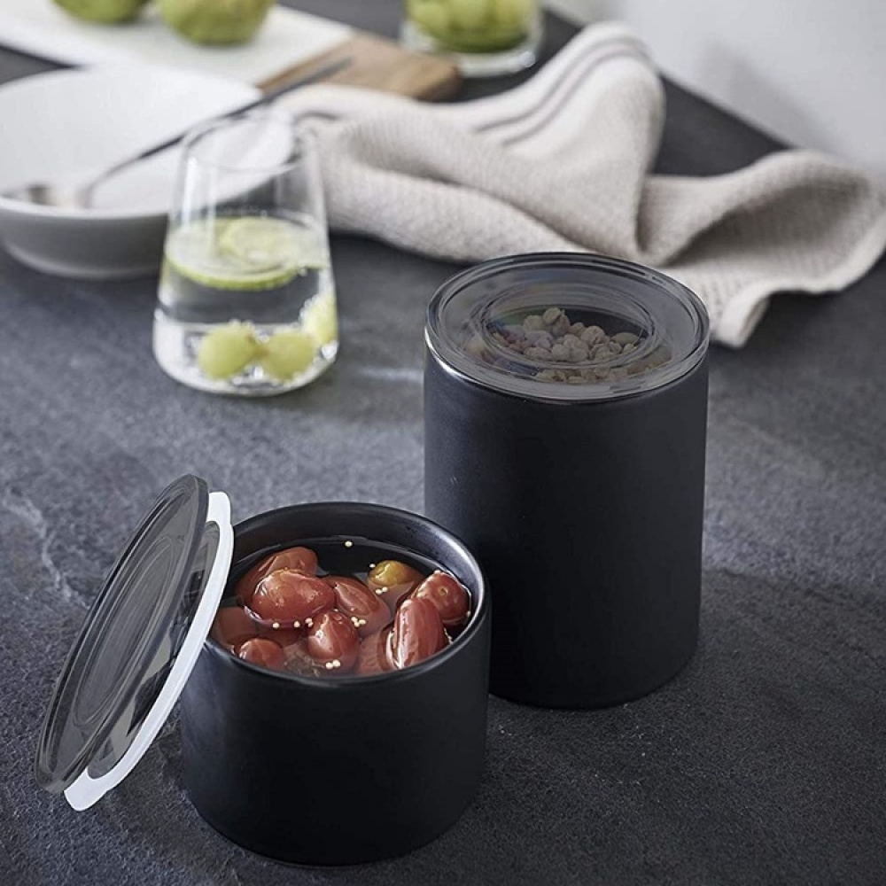 Ceramic Canister with lid, YAMAZAKI TOWER LARGE CANISTER, Ø 10,5 x H 12 cm in the group Storage / Kitchen storage / Storage bins and jars at SmartaSaker.se (42428)