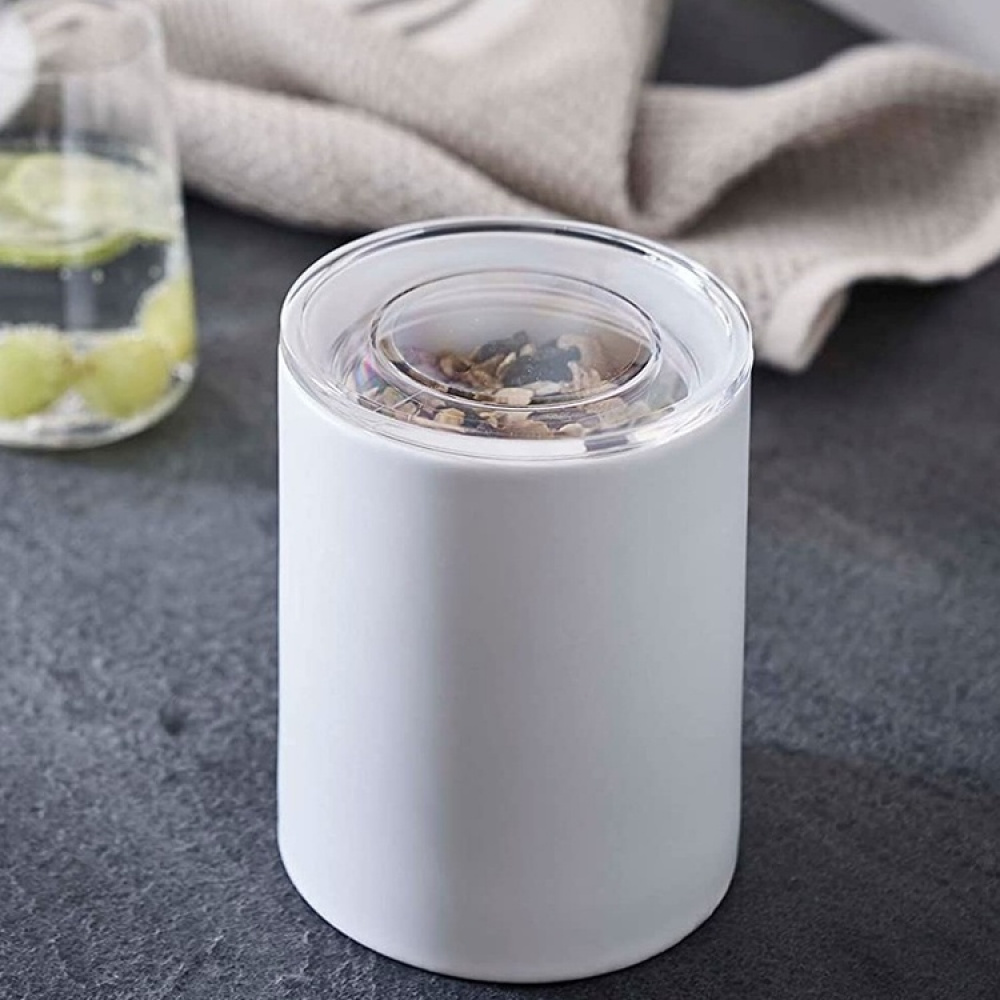 Ceramic Canister with lid, YAMAZAKI TOWER LARGE CANISTER, Ø 10,5 x H 12 cm in the group Storage / Kitchen storage / Storage bins and jars at SmartaSaker.se (42428)