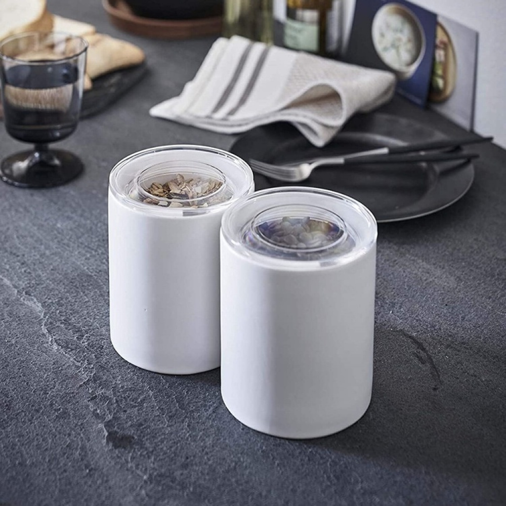 Ceramic Canister with lid, YAMAZAKI TOWER LARGE CANISTER, Ø 10,5 x H 12 cm in the group Storage / Kitchen storage / Storage bins and jars at SmartaSaker.se (42428)