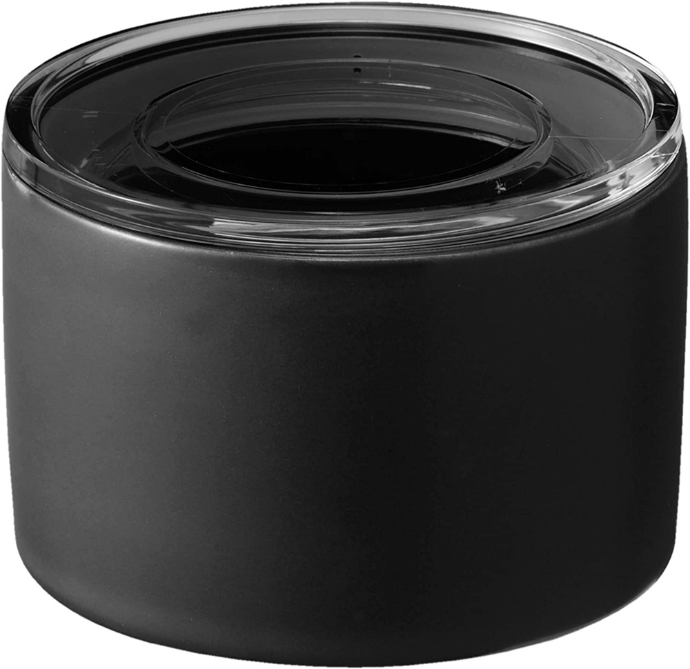 Ceramic Canister with lid, YAMAZAKI TOWER SMALL CANISTER, Ø 10,5 x H 7 cm, Black / Transparent in the group Storage / Kitchen storage / Storage bins and jars at SmartaSaker.se (42429)
