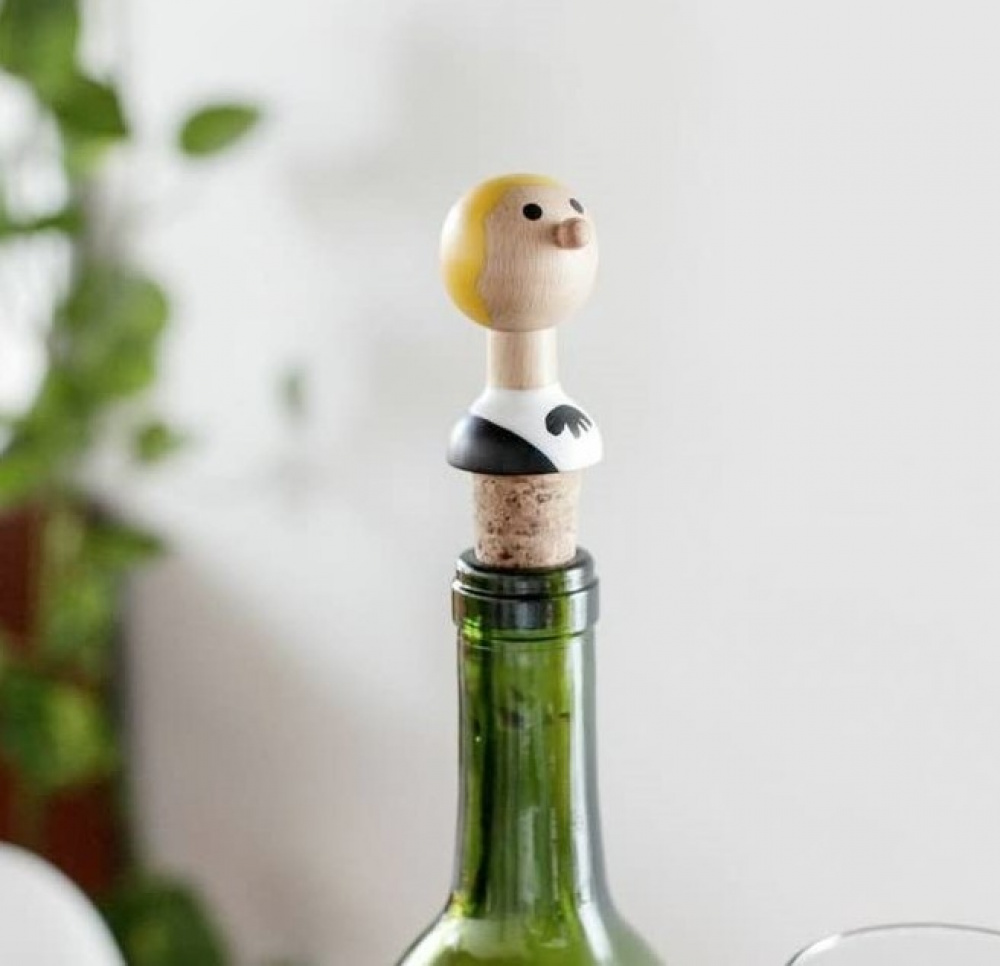 Wine Stoppers, Set of 2, WAITER, White / Black in the group Storage / Kitchen storage at SmartaSaker.se (42439)
