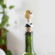 Wine Stoppers, Set of 2, WAITER, White / Black