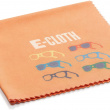 Special cloth for glasses, Microfiber, E-CLOTH GLASSES CLOTH, 19 x 19 cm, Orange