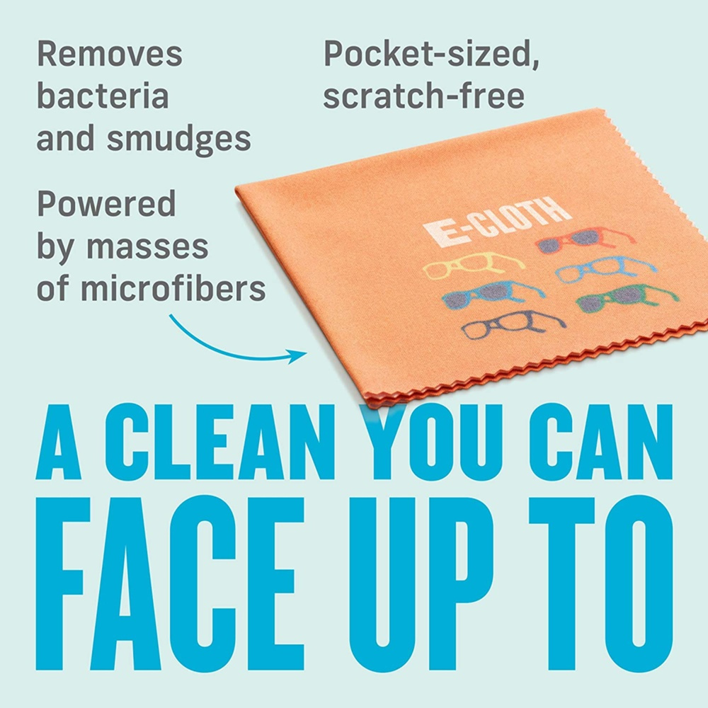 Special cloth for glasses, Microfiber, E-CLOTH GLASSES CLOTH, 19 x 19 cm, Orange in the group Storage / Cleaning and waste sorting / Cloths and brushes at SmartaSaker.se (42440)