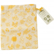  Bag for Food storage, Organic Cotton, ZERO WASTE BAG MEDIUM, 20 x H 25 cm, Beige / Yellow