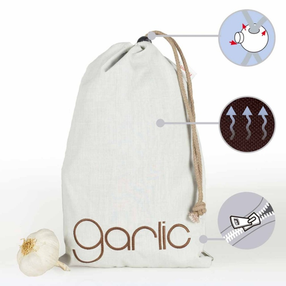 Food storage bag, FRESH GARLIC BAG, 20 x 32 cm, Beige in the group Storage / Kitchen storage / Fridge storage at SmartaSaker.se (42445)