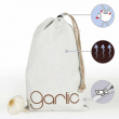 Food storage bag, FRESH GARLIC BAG, 20 x 32 cm, Beige