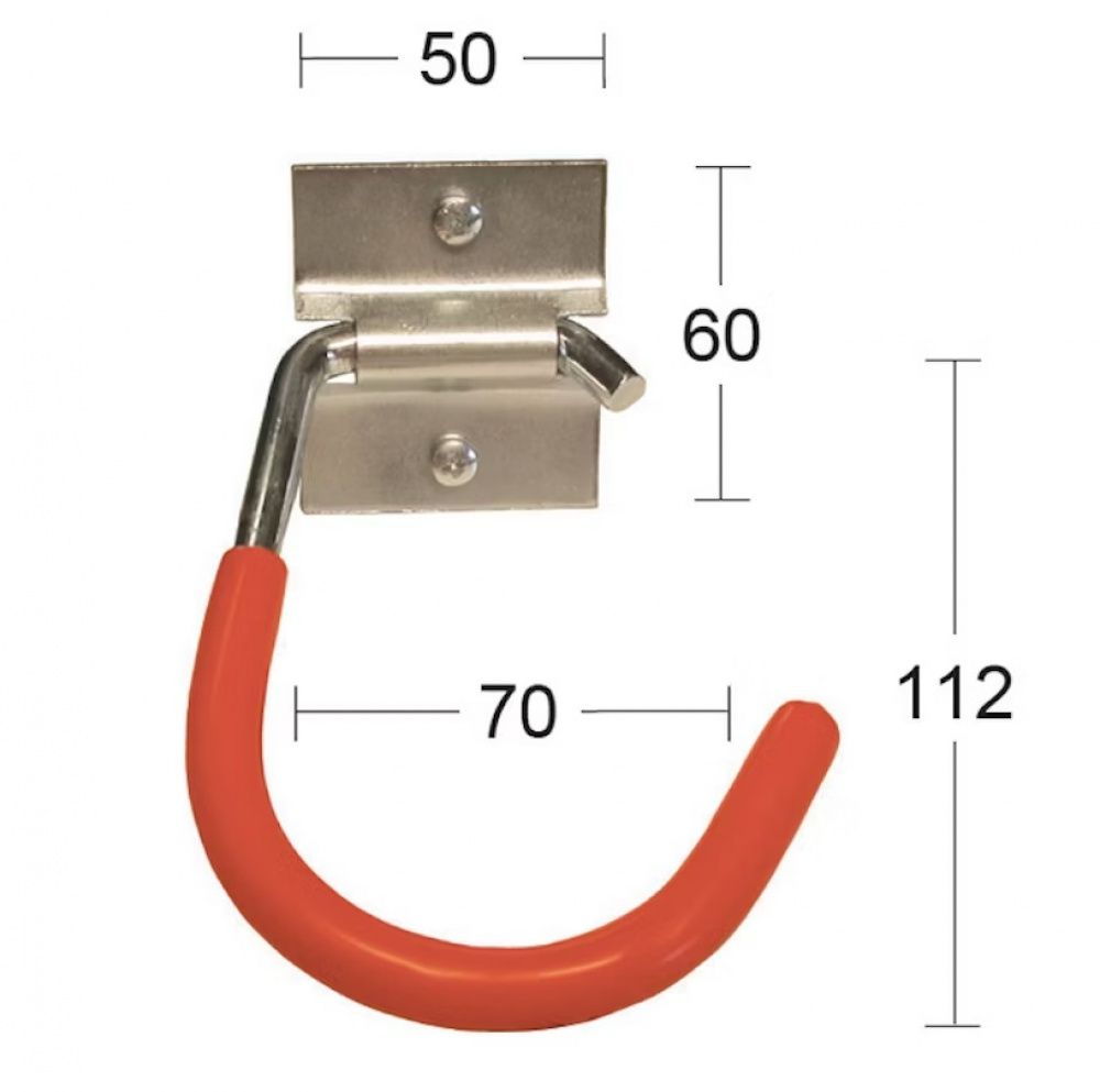 Utility hook / Bicycle hook, HABO, Red in the group Storage / Storage room and garage / Utensil holders at SmartaSaker.se (42461)