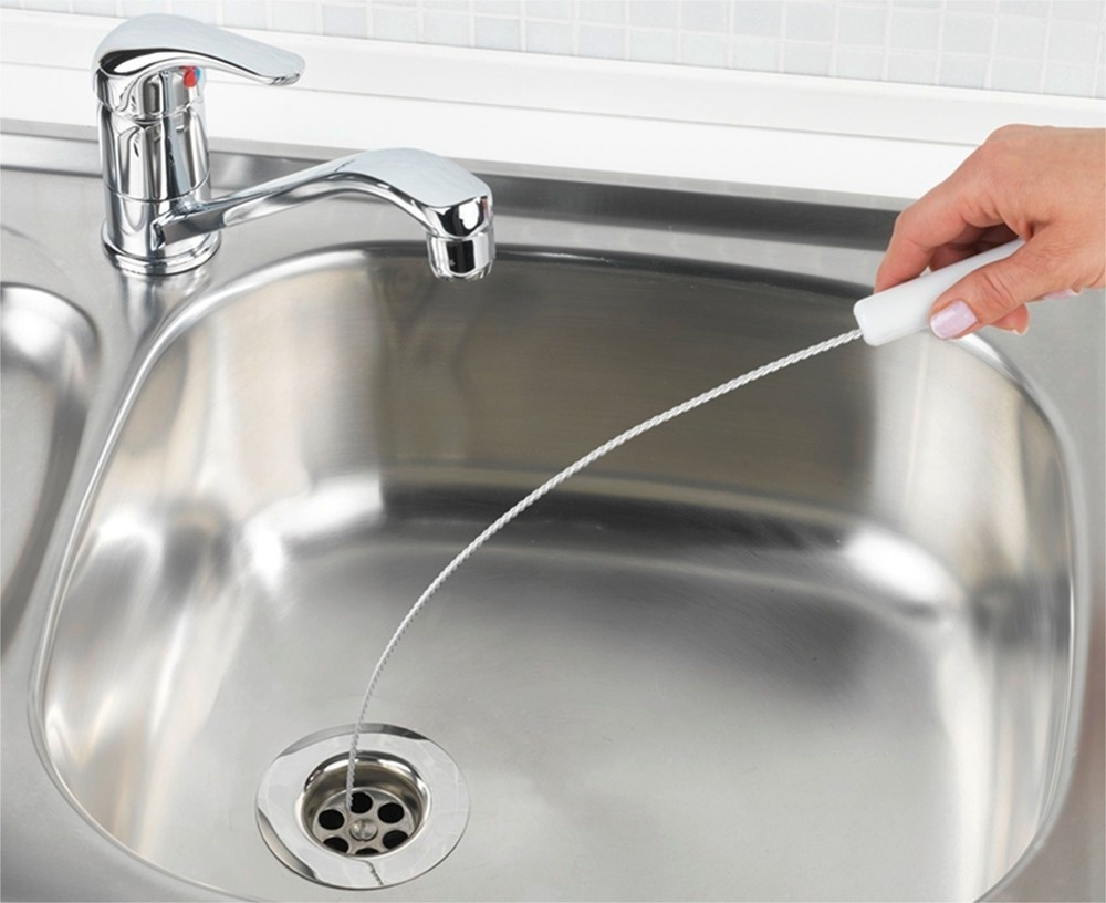 Drain Cleaner, flexible, 3-PHASE DRAIN SPIRAL, Ø 3 x 110 cm, Silver / blue / white in the group Storage / Kitchen storage / Dish racks and sink accessories at SmartaSaker.se (42469)
