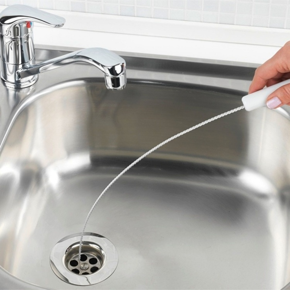 Drain Cleaner, flexible, 3-PHASE DRAIN SPIRAL, Ø 3 x 110 cm, Silver / blue / white in the group Storage at SmartaSaker.se (42469)