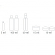 Travel Set, Set of 7, LIVING, Clear  Travel Set, Set of 7, LIVING, Clear