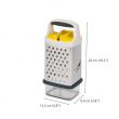 Box Grater, MULTI-GRIP GRATER, Joseph Joseph, Silver / White / Yellow Box Grater, MULTI-GRIP GRATER, Joseph Joseph, Silver / White / Yellow