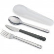 Stainless Steel Cutlery set in a case, GOEAT, Joseph Joseph, Silver / Black Stainless Steel Cutlery set in a case, GOEAT, Joseph Joseph, Silver / Black