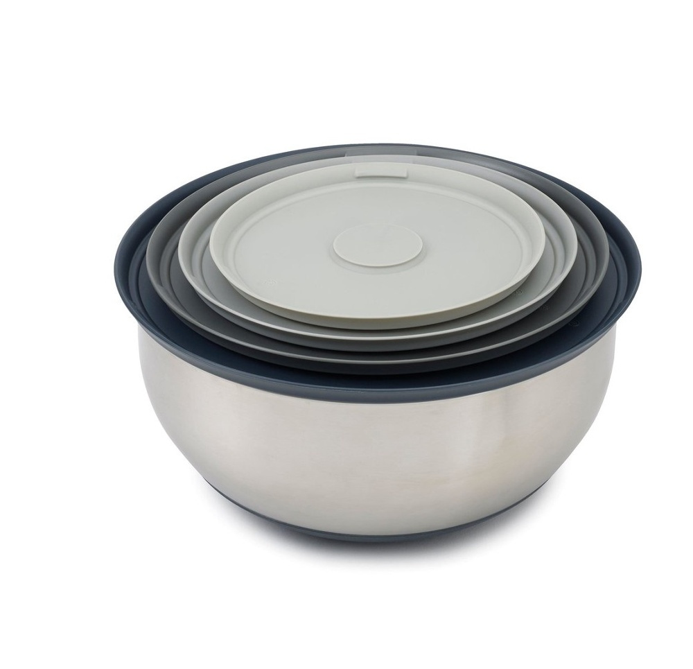 Bowls Set of 4, PREP & STORE, Joseph Joseph, Silver / Grey in the group Storage / Kitchen storage / Storage bins and jars at SmartaSaker.se (42476)