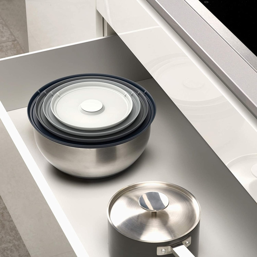 Bowls Set of 4, PREP & STORE, Joseph Joseph, Silver / Grey in the group Storage / Kitchen storage / Storage bins and jars at SmartaSaker.se (42476)