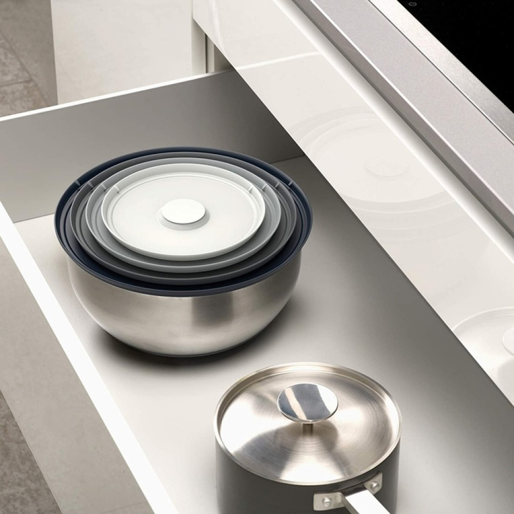 Bowls Set of 4, PREP & STORE, Joseph Joseph, Silver / Grey in the group Storage / Kitchen storage / Storage jars at SmartaSaker.se (42476)