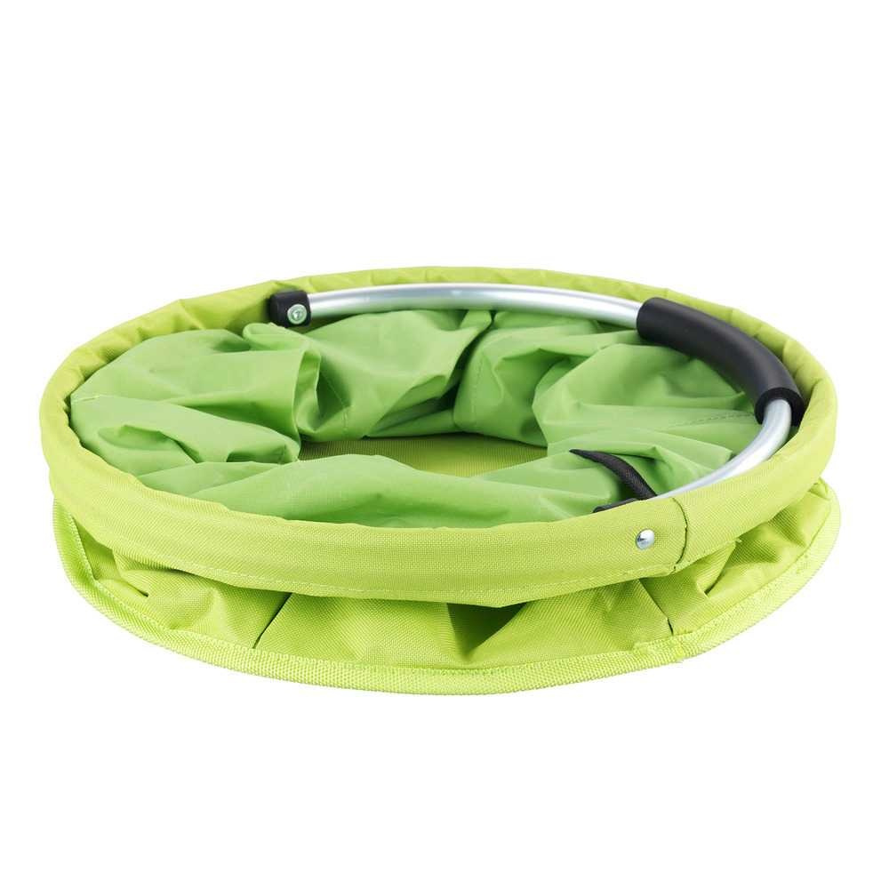 Round Basket with pockets, Super light, UNIVERSAL CADDY XL, Ø 35 x H 35 cm, Lime green in the group Storage / Storage room and garage / Baskets and buckets at SmartaSaker.se (42480)