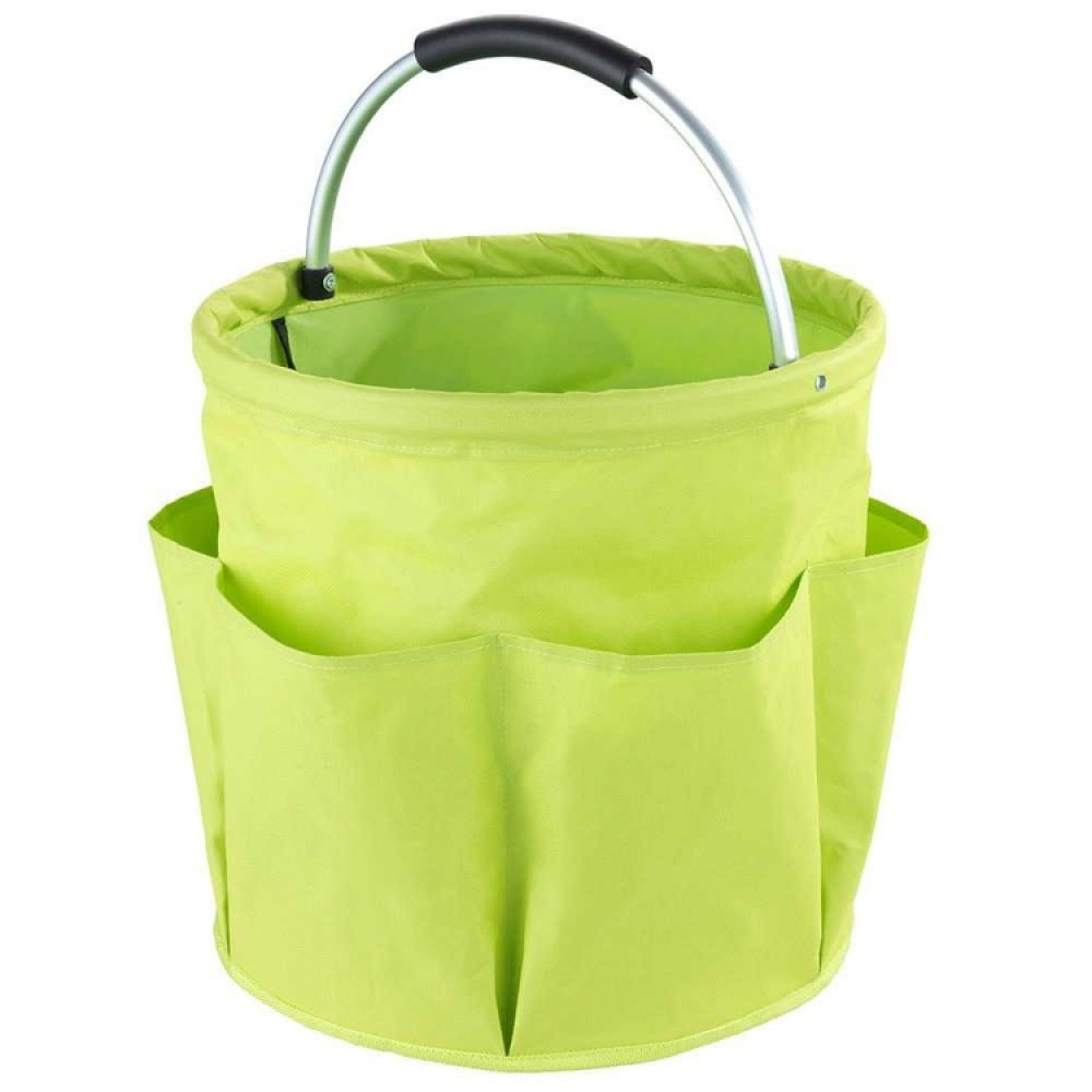 Round Basket with pockets, Super light, UNIVERSAL CADDY XL, Ø 35 x H 35 cm, Lime green in the group Storage / Storage room and garage / Baskets and buckets at SmartaSaker.se (42480)