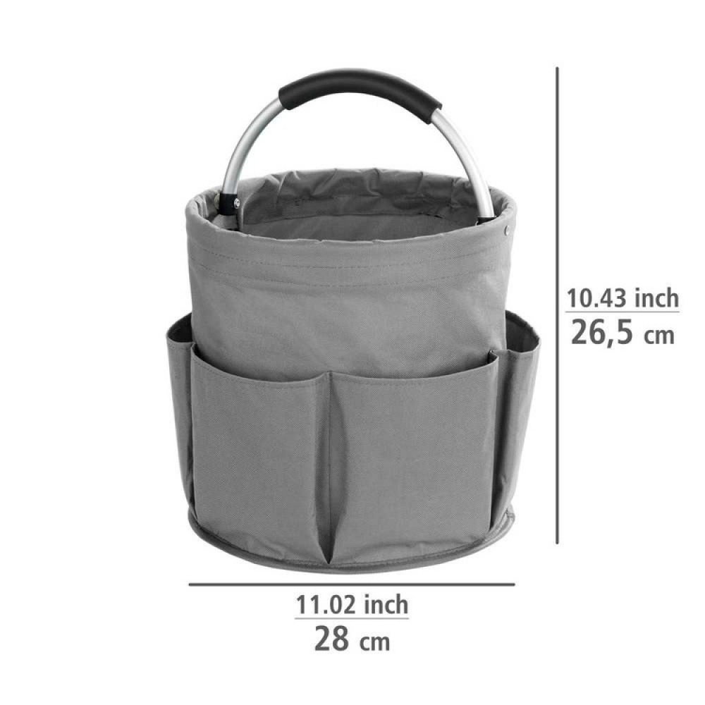 Round Basket with pockets, Super light, UNIVERSAL CADDY, Ø 28 x H 26,5 cm in the group Storage / Storage room and garage / Baskets and buckets at SmartaSaker.se (42481)