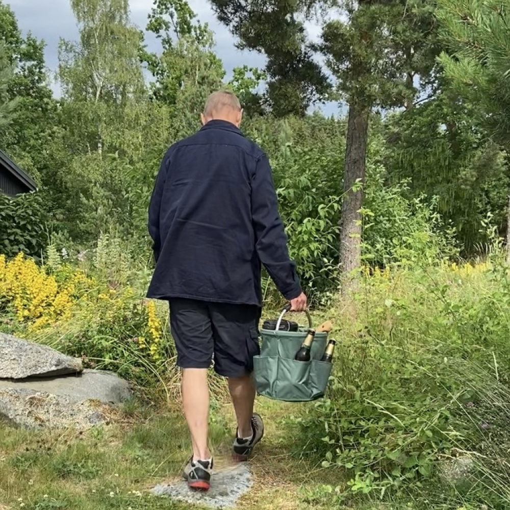 Round Basket with pockets, Super light, UNIVERSAL CADDY, Ø 28 x H 26,5 cm in the group Storage / Storage room and garage / Baskets and buckets at SmartaSaker.se (42481)