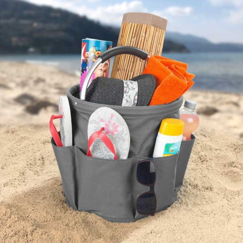 Round Basket with pockets, Super light, UNIVERSAL CADDY, Ø 28 x H 26,5 cm in the group Storage / Storage room and garage / Baskets and buckets at SmartaSaker.se (42481)