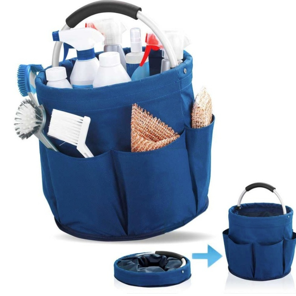 Round Basket with pockets, Super light, UNIVERSAL CADDY, Ø 28 x H 26,5 cm in the group Storage / Storage room and garage / Baskets and buckets at SmartaSaker.se (42481)