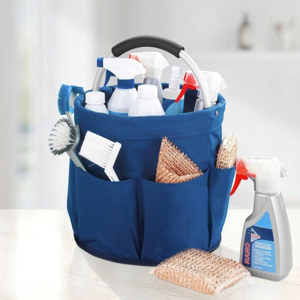 Round Basket with pockets, Super light, UNIVERSAL CADDY, Ø 28 x H 26,5 cm in the group Storage / Storage room and garage / Baskets and buckets at SmartaSaker.se (42481)