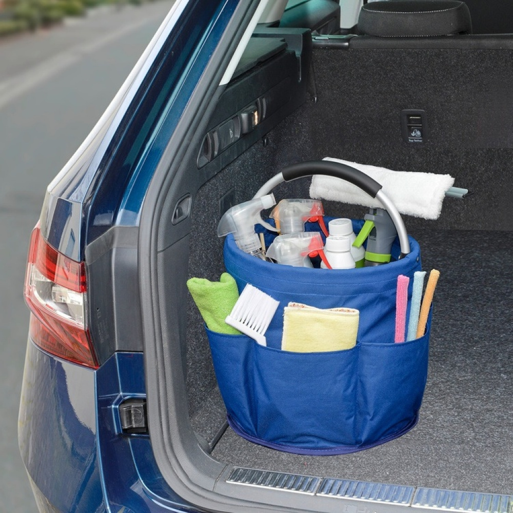 Round Basket with pockets, Super light, UNIVERSAL CADDY, Ø 28 x H 26,5 cm in the group Storage / Storage room and garage / Baskets and buckets at SmartaSaker.se (42481)
