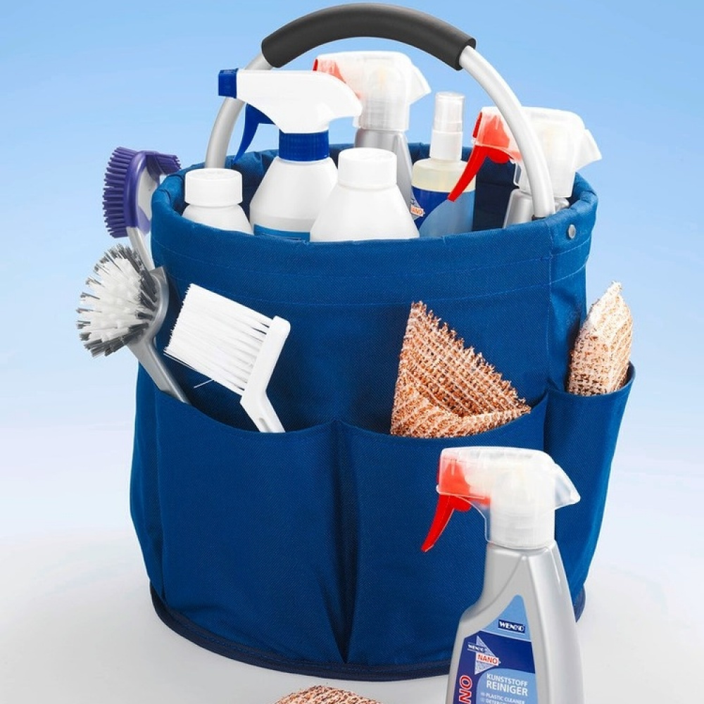 Round Basket with pockets, Super light, UNIVERSAL CADDY, Ø 28 x H 26,5 cm in the group Storage / Storage room and garage / Baskets and buckets at SmartaSaker.se (42481)