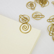 Paper Clips SPIRAL, 15 psc, Monograph, brass