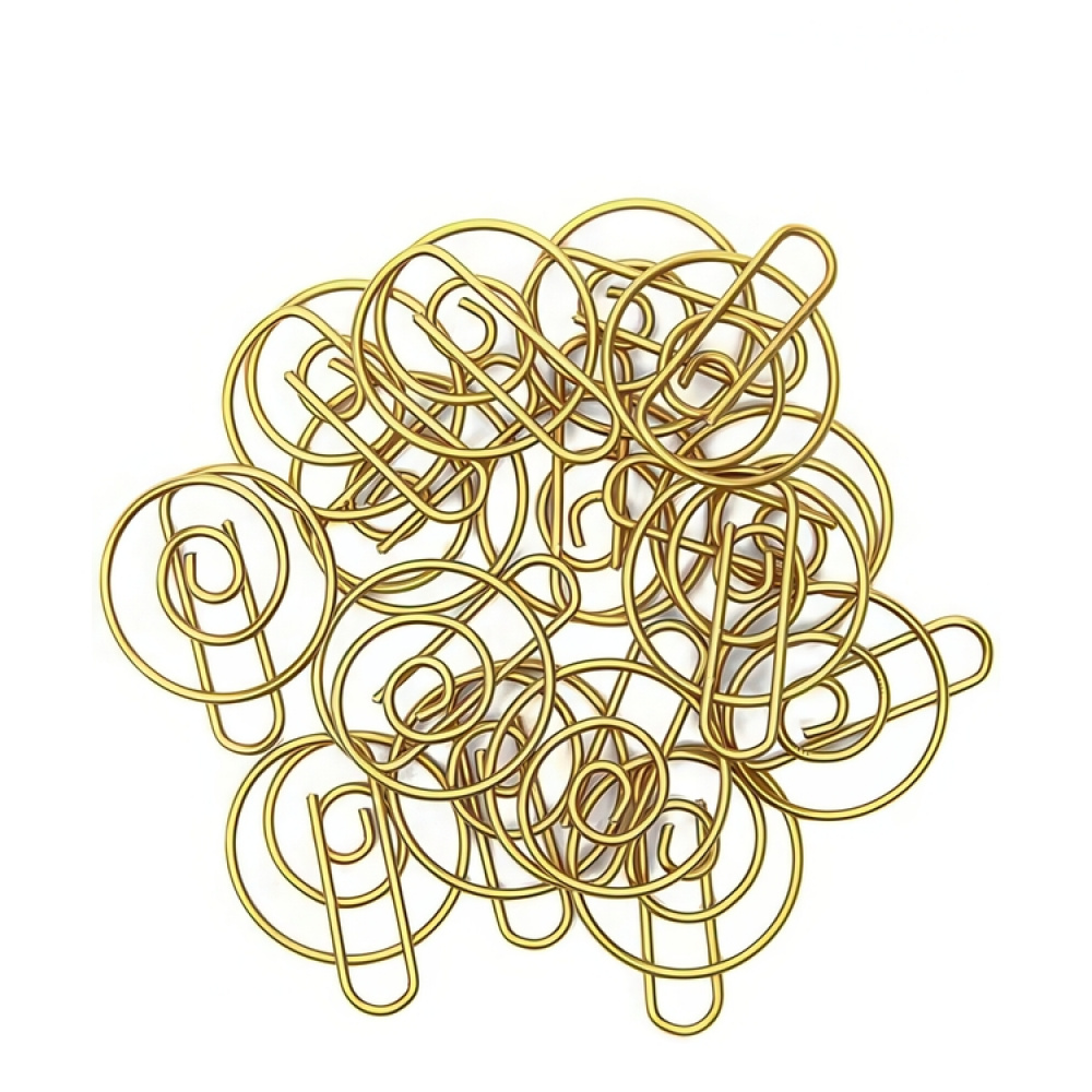 Paper Clips SPIRAL, 15 psc, Monograph, brass in the group Storage / Office supplies at SmartaSaker.se (42485)