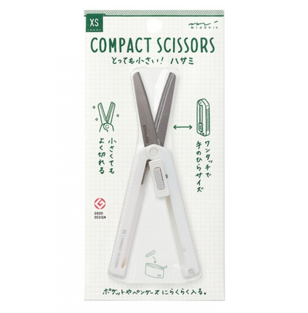 Scissors, MIDORI COMPACT XS, White in the group Storage / Office supplies at SmartaSaker.se (42493)