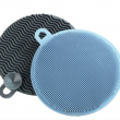 Silicone Sponges, Soft, Set of 2, SPÜL-SCHWAM, Ø 12, Grey / Blue Silicone Sponges, Soft, Set of 2, SPÜL-SCHWAM, Ø 12, Grey / Blue