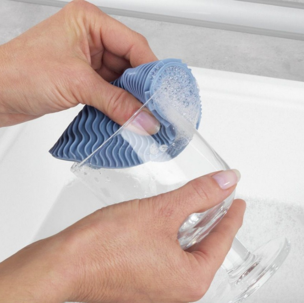 Silicone Sponges, Soft, Set of 2, SPÜL-SCHWAM, Ø 12, Grey / Blue in the group Storage / Cleaning and waste sorting / Cloths and brushes at SmartaSaker.se (42495)