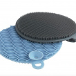 Silicone Sponges, Soft, Set of 2, SPÜL-SCHWAM, Ø 12, Grey / Blue Silicone Sponges, Soft, Set of 2, SPÜL-SCHWAM, Ø 12, Grey / Blue
