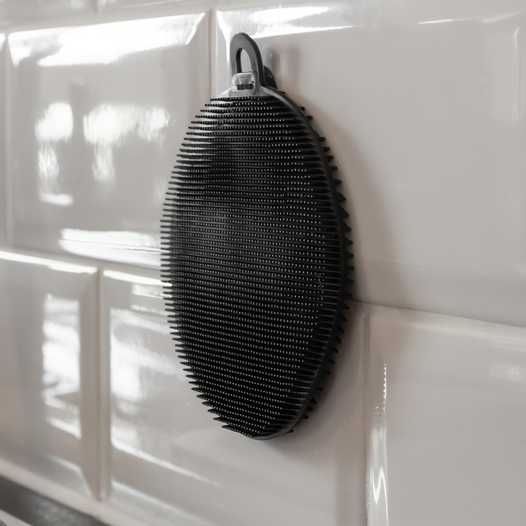 Silicone Sponges, Soft, Set of 2, SPÜL-SCHWAM, Ø 12, Black in the group Storage / Kitchen storage / Dish racks and sink accessories at SmartaSaker.se (42496)