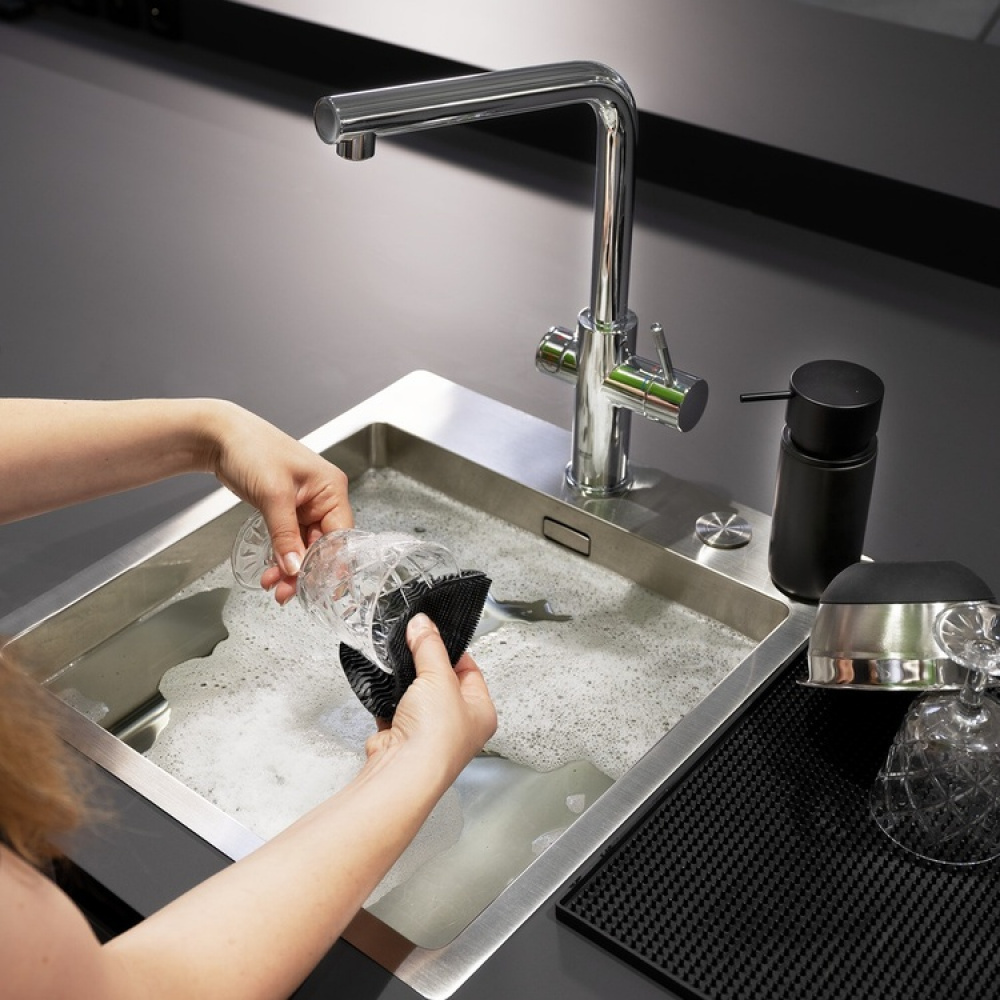 Silicone Sponges, Soft, Set of 2, SPÜL-SCHWAM, Ø 12, Black in the group Storage / Kitchen storage / Dish racks and sink accessories at SmartaSaker.se (42496)