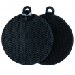 Silicone Sponges, Soft, Set of 2, SPÜL-SCHWAM, Ø 12, Black Silicone Sponges, Soft, Set of 2, SPÜL-SCHWAM, Ø 12, Black