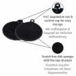 Silicone Sponges, Soft, Set of 2, SPÜL-SCHWAM, Ø 12, Black Silicone Sponges, Soft, Set of 2, SPÜL-SCHWAM, Ø 12, Black