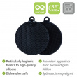Silicone Sponges, Soft, Set of 2, SPÜL-SCHWAM, Ø 12, Black Silicone Sponges, Soft, Set of 2, SPÜL-SCHWAM, Ø 12, Black