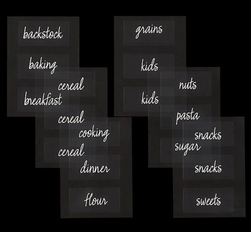 Adhesive Labels, Set of 18, THE HOME EDIT PANTRY LABELS, Clear in the group Storage / Magnets and adhesives / Signs and labels at SmartaSaker.se (42505)